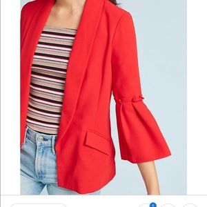 Greylin Red Bell-Sleeve Blazer